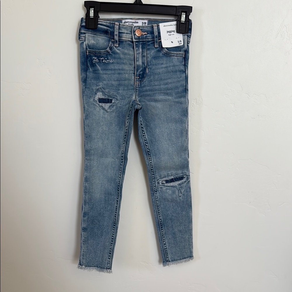 Abercrombie Kids Blue Distressed Jeans